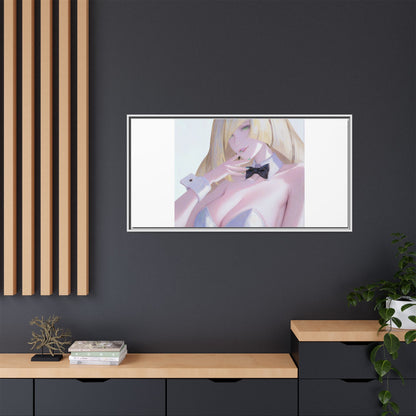 Bunny Girl Matte Canvas Print Framed — Sexy Anime Art Wall Decor