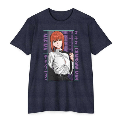 Makima Chainsaw Man Anime Graphic T-Shirt — Japanese Text Design