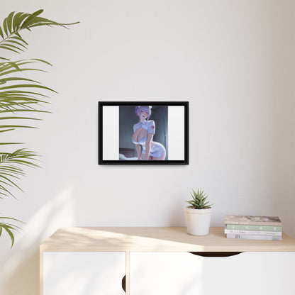 Sexy Anime Nurse Matte Canvas Print (Framed)