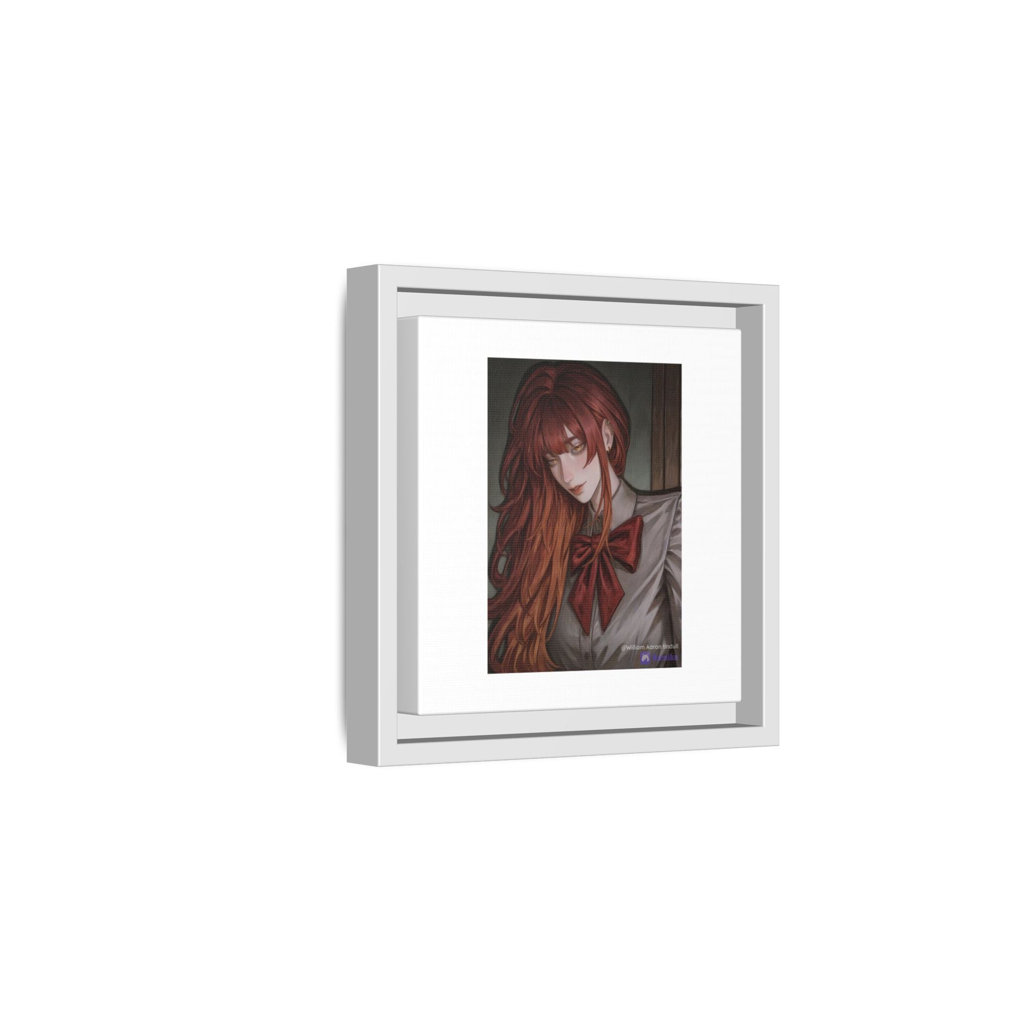 Framed Matte Canvas Print — Gothic Redhead Portrait