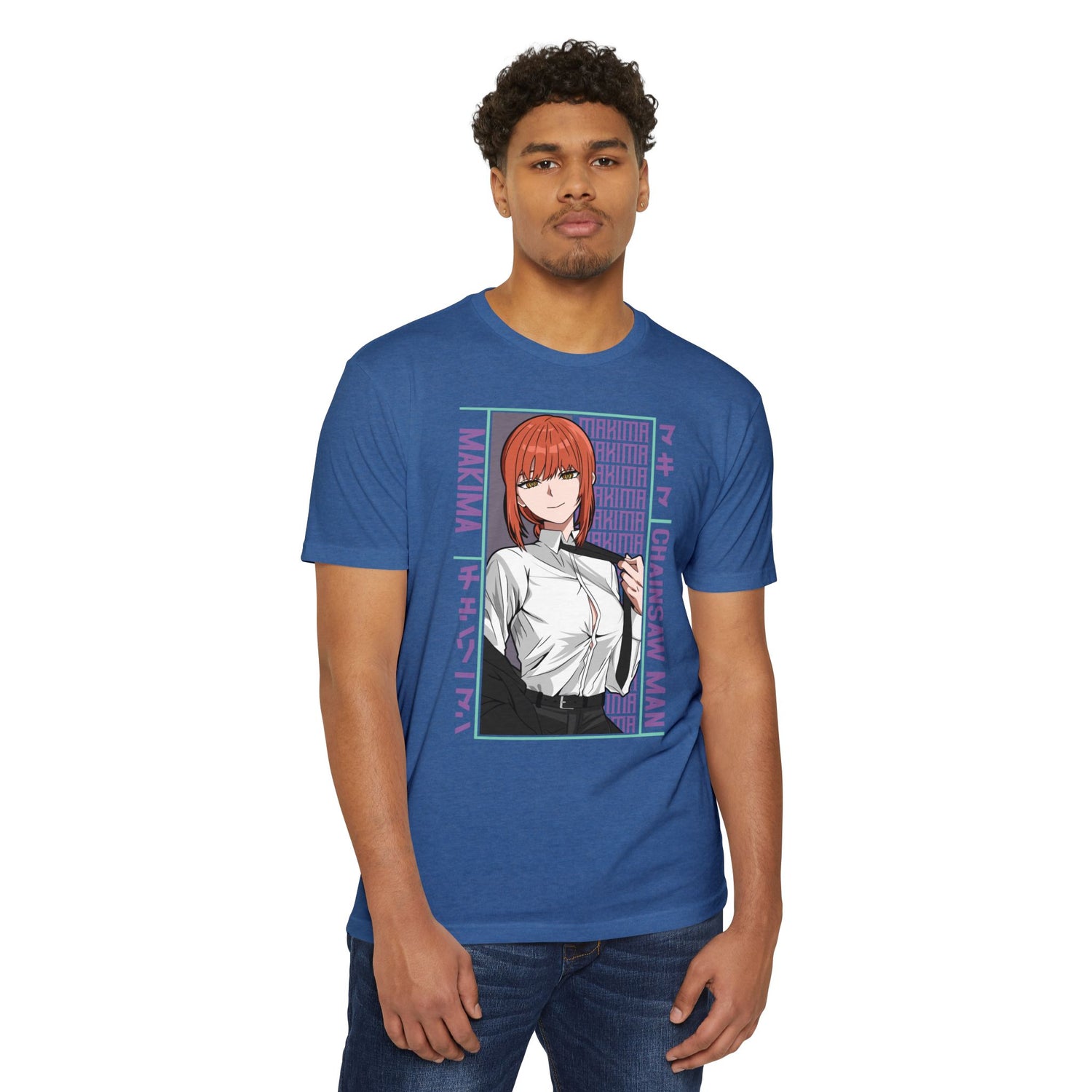 Makima Chainsaw Man Anime Graphic T-Shirt — Japanese Text Design