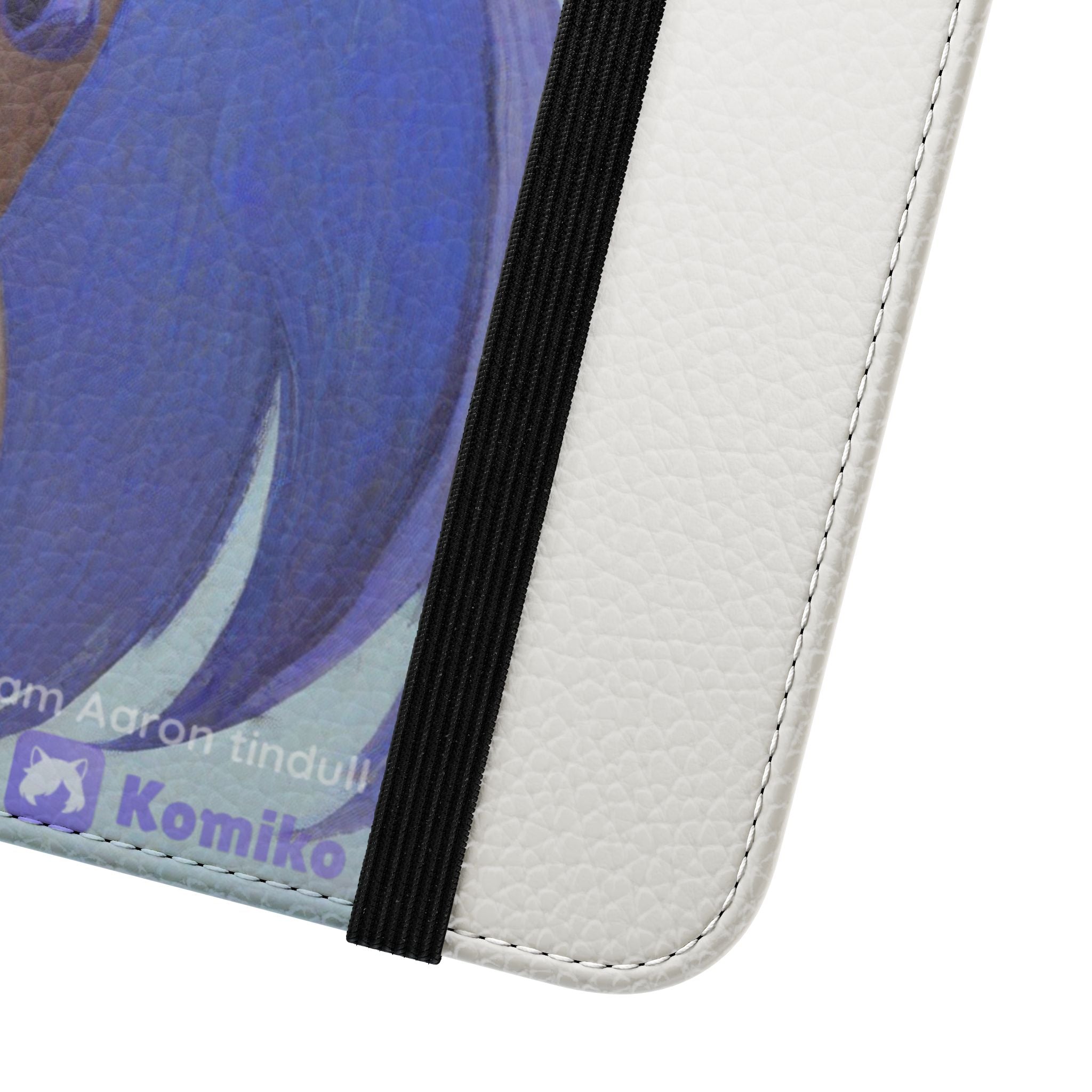 Anime Bunny Girl Flip Case - Purple Long-Haired Character Phone Wallet