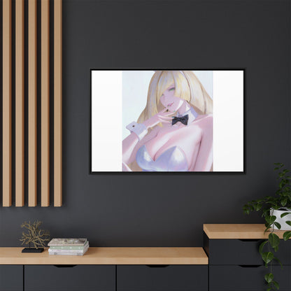 Bunny Girl Matte Canvas Print Framed — Sexy Anime Art Wall Decor