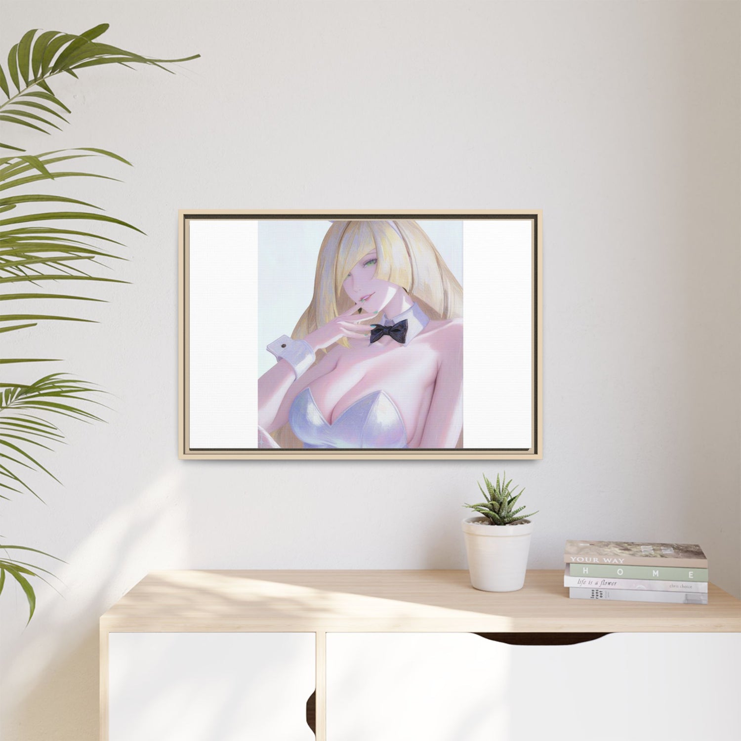 Bunny Girl Matte Canvas Print Framed — Sexy Anime Art Wall Decor