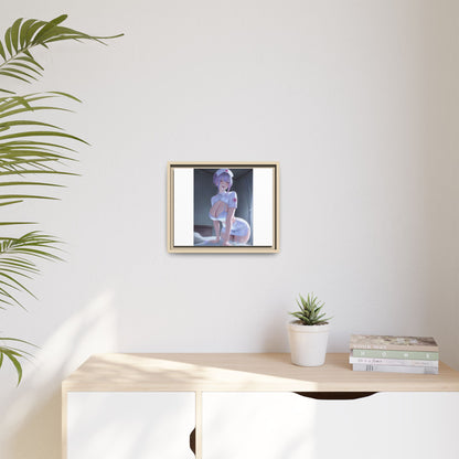 Sexy Anime Nurse Matte Canvas Print (Framed)