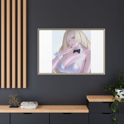 Bunny Girl Matte Canvas Print Framed — Sexy Anime Art Wall Decor