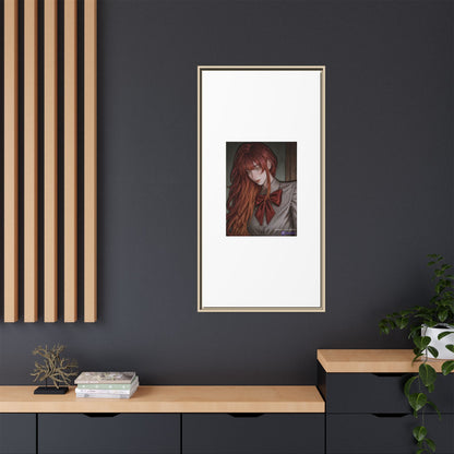 Framed Matte Canvas Print — Gothic Redhead Portrait