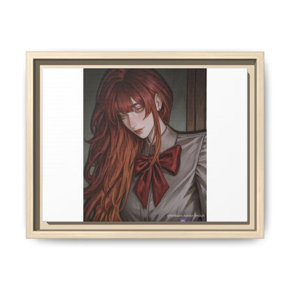 Framed Matte Canvas Print — Gothic Redhead Portrait
