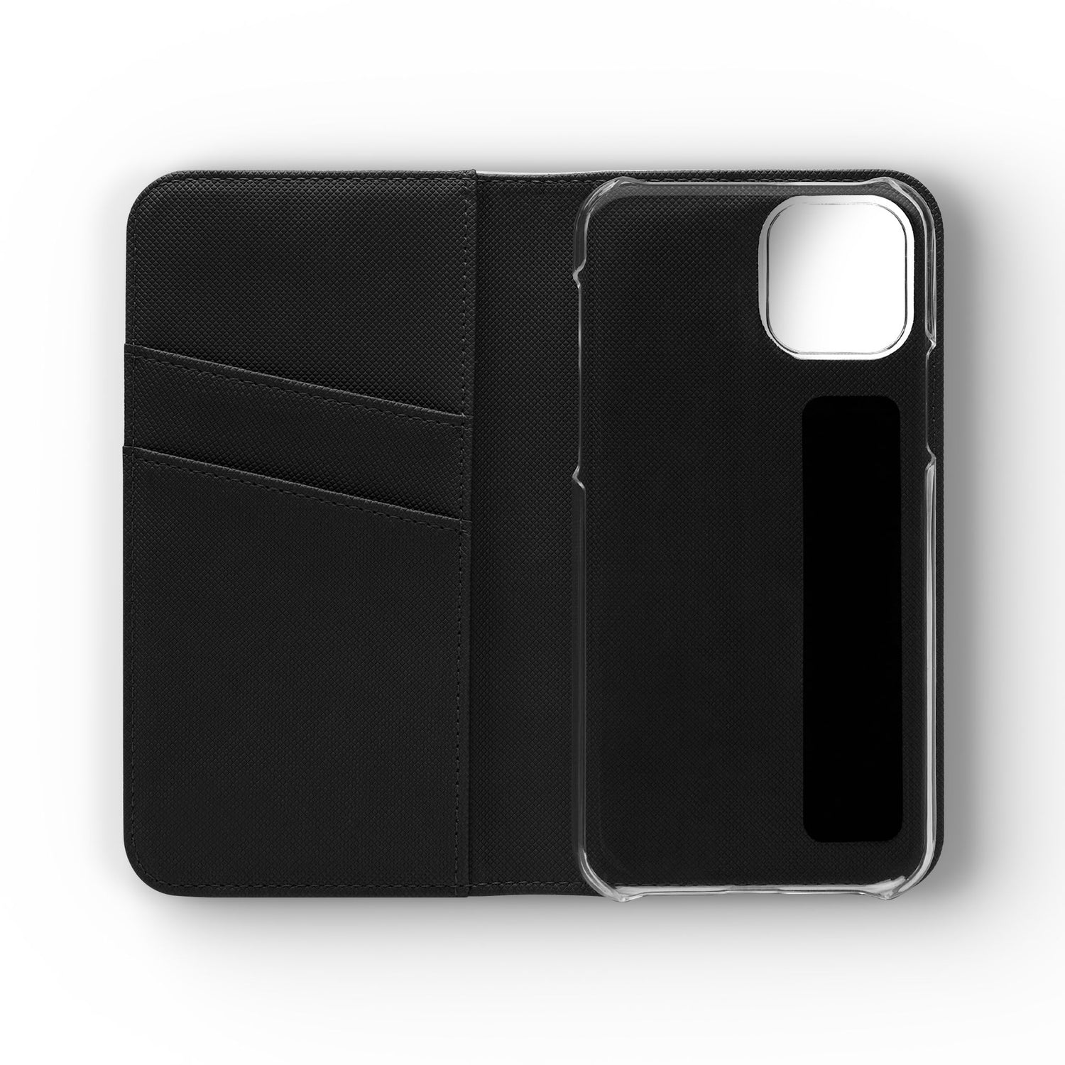 Anime Bunny Girl Flip Case - Purple Long-Haired Character Phone Wallet