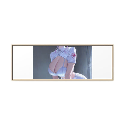Sexy Anime Nurse Matte Canvas Print (Framed)