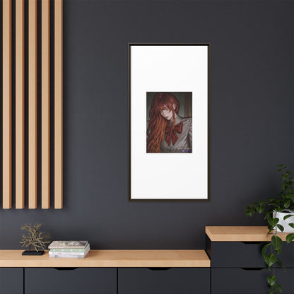 Framed Matte Canvas Print — Gothic Redhead Portrait