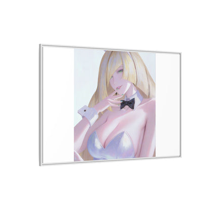 Bunny Girl Matte Canvas Print Framed — Sexy Anime Art Wall Decor