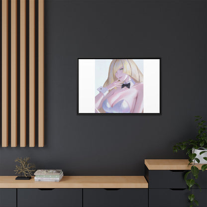 Bunny Girl Matte Canvas Print Framed — Sexy Anime Art Wall Decor