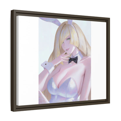 Bunny Girl Matte Canvas Print Framed — Sexy Anime Art Wall Decor