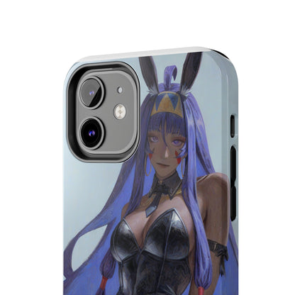 Bunny Girl Tough Phone Case — Anime Purple-Haired Character Protective Cover