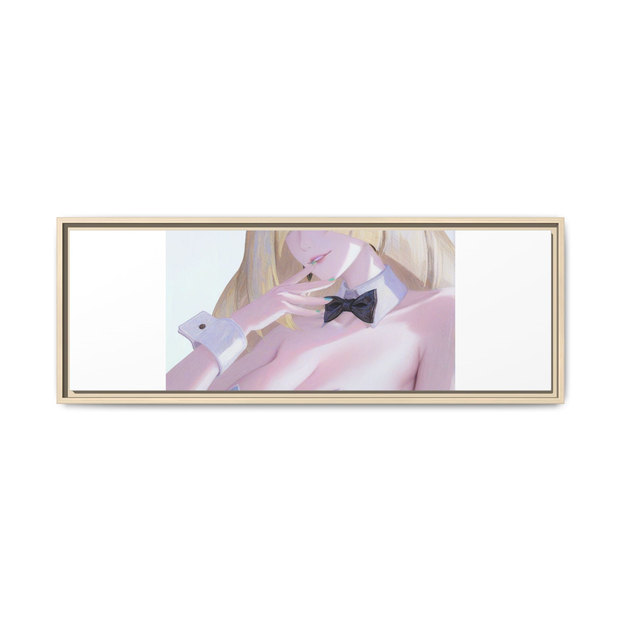 Bunny Girl Matte Canvas Print Framed — Sexy Anime Art Wall Decor