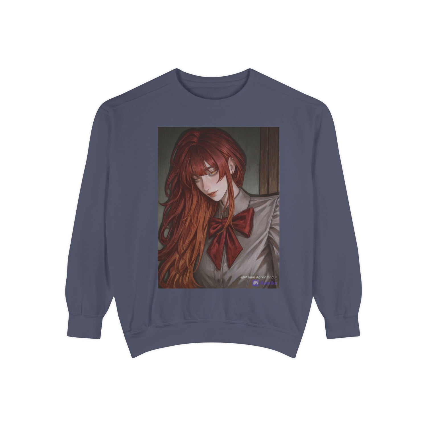 Anime Red-Headed Girl Sweatshirt — Gothic Schoolgirl Art Pullover