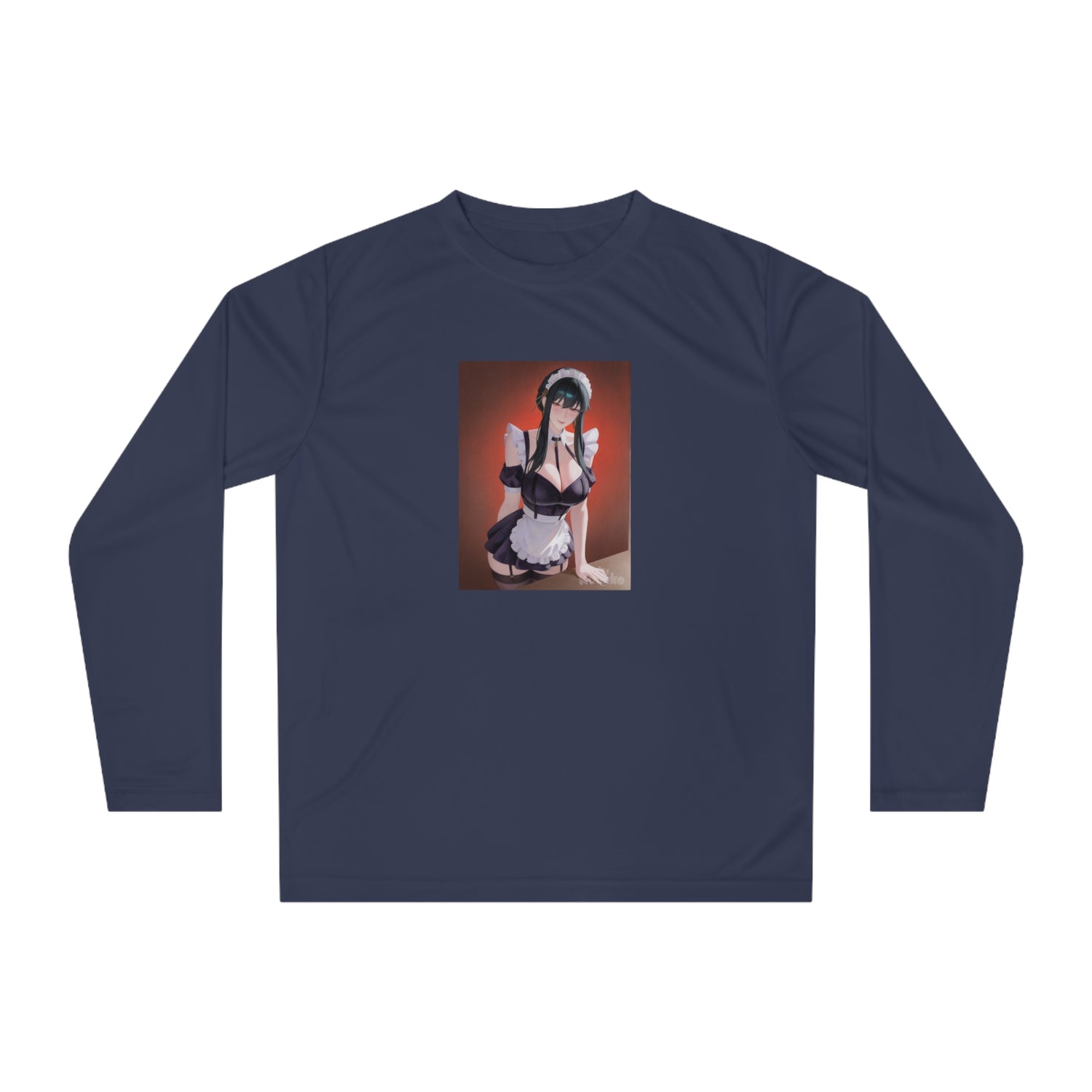 Anime Maid Long Sleeve Shirt — Cute Kawaii Maid Illustration