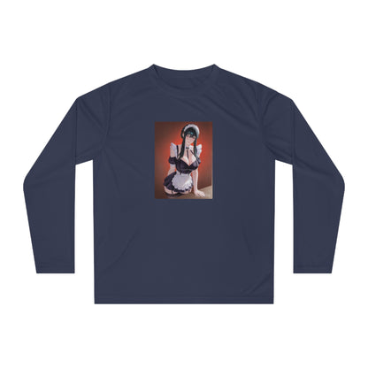 Anime Maid Long Sleeve Shirt — Cute Kawaii Maid Illustration