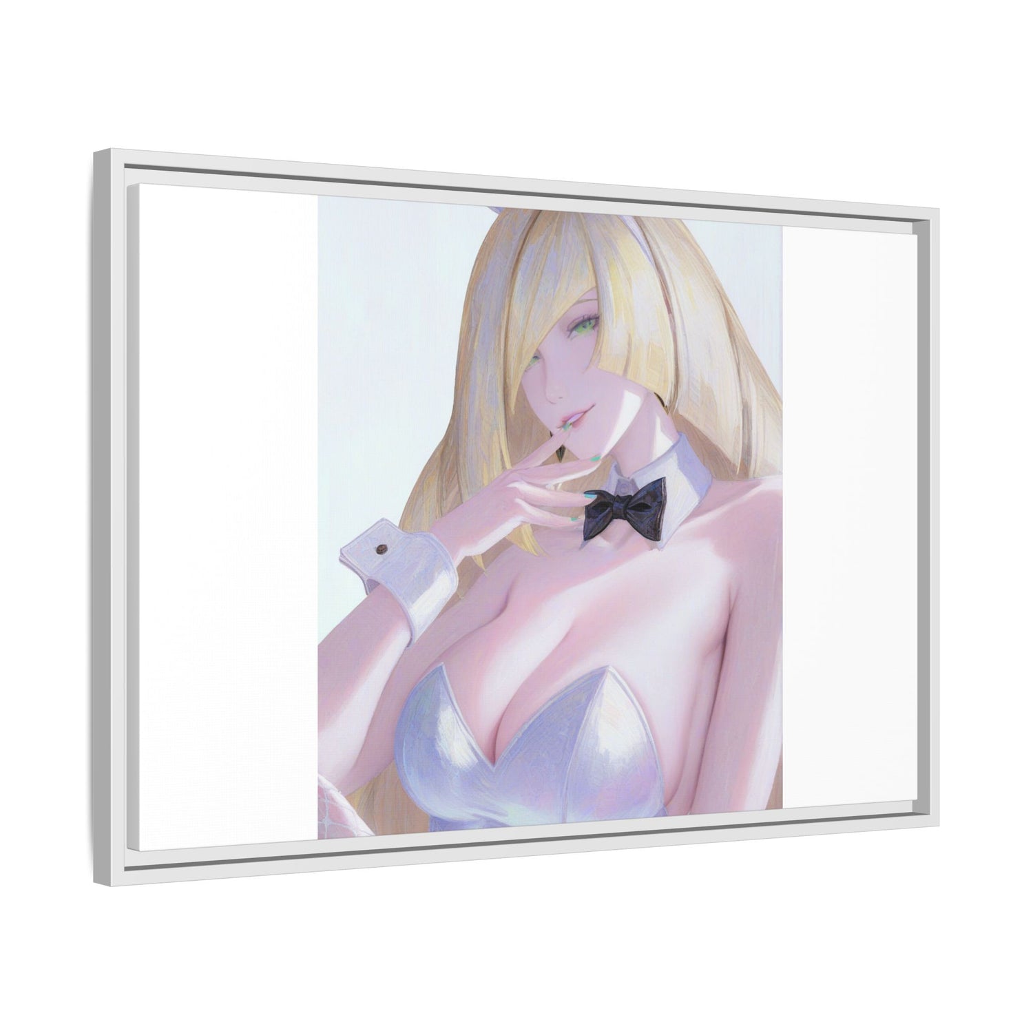 Bunny Girl Matte Canvas Print Framed — Sexy Anime Art Wall Decor
