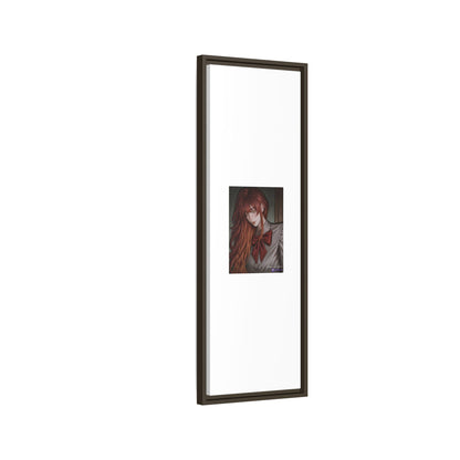 Framed Matte Canvas Print — Gothic Redhead Portrait