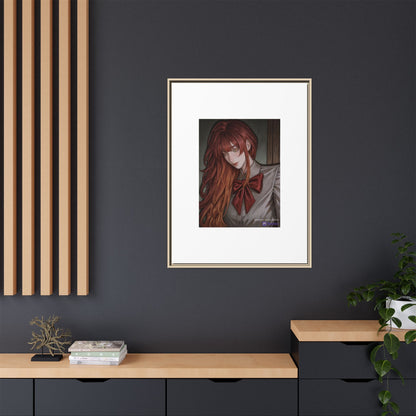 Framed Matte Canvas Print — Gothic Redhead Portrait