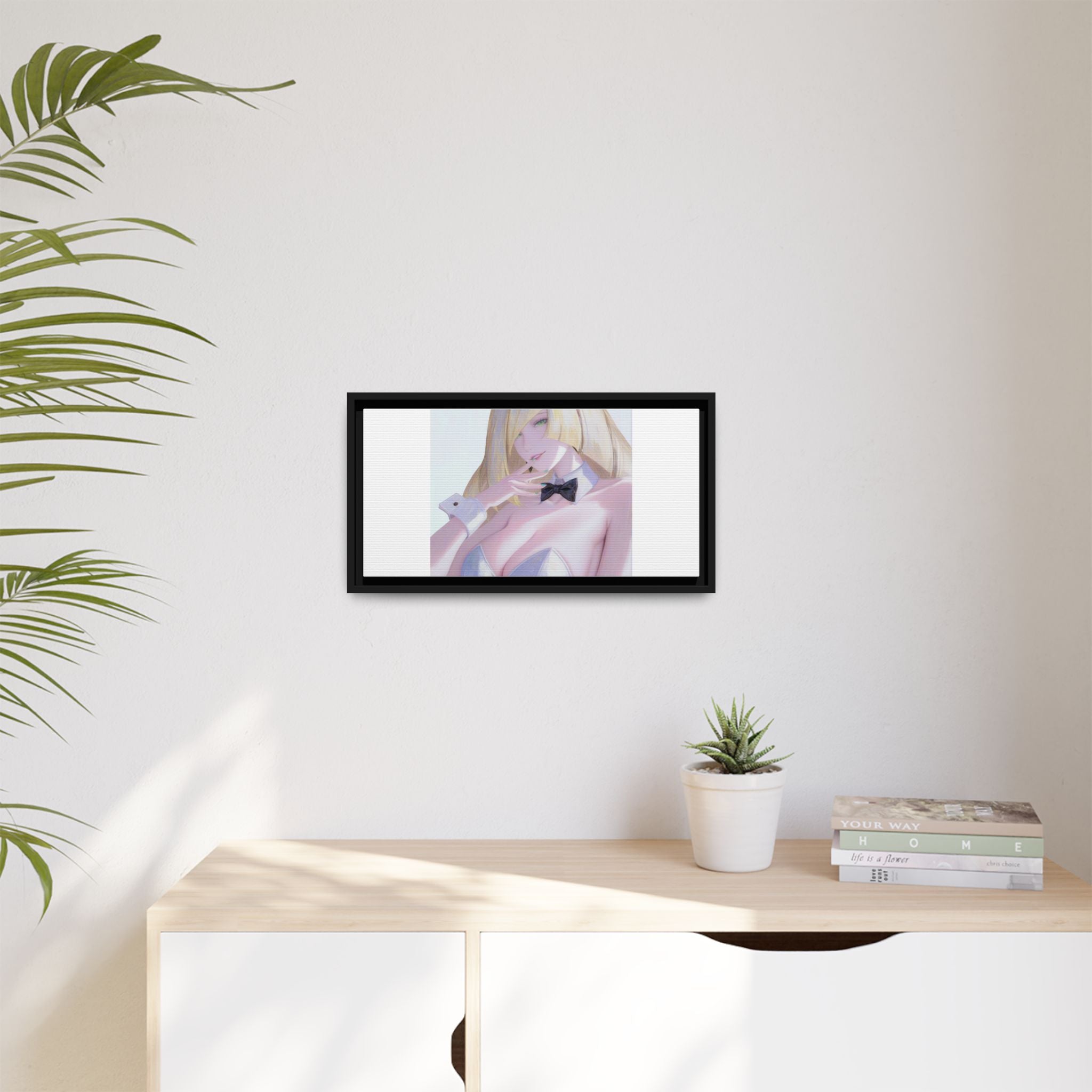 Bunny Girl Matte Canvas Print Framed — Sexy Anime Art Wall Decor