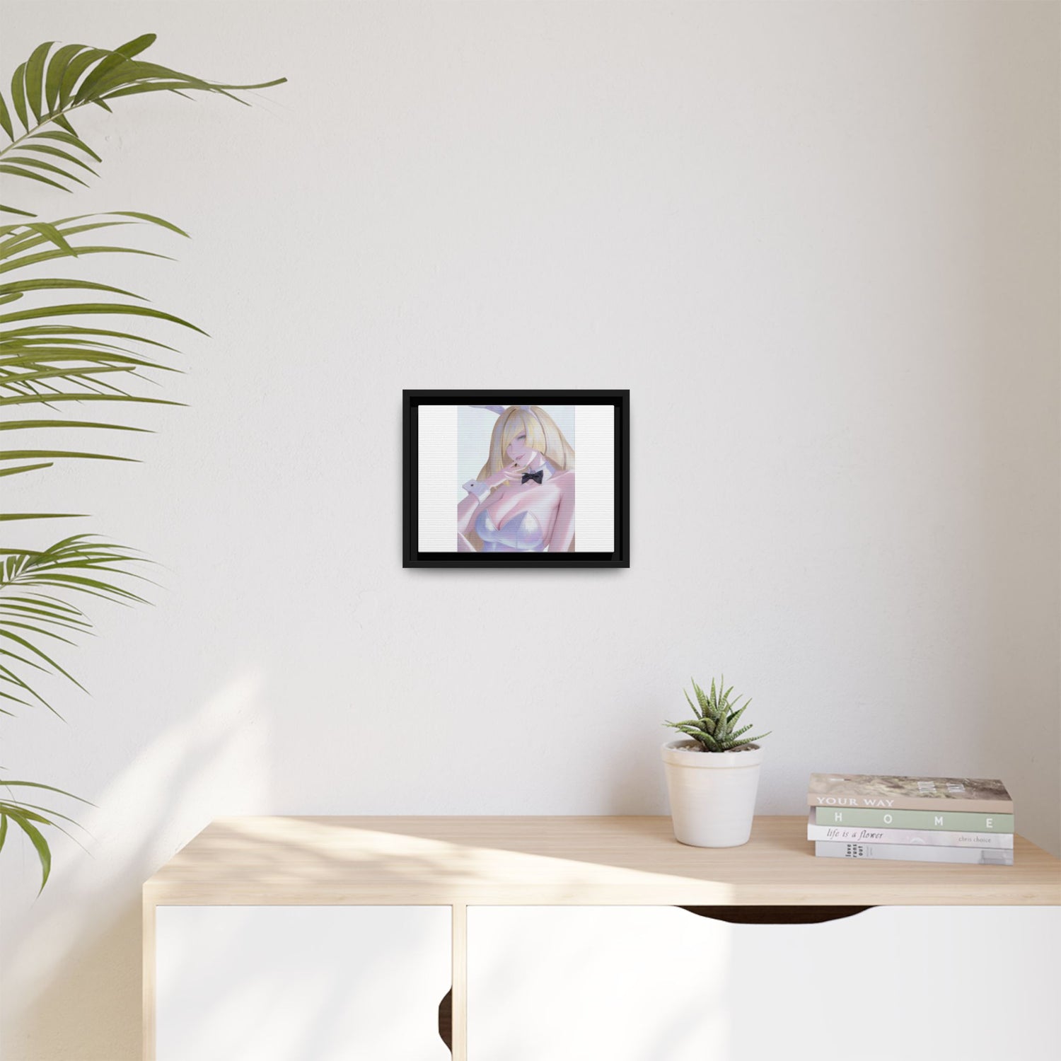 Bunny Girl Matte Canvas Print Framed — Sexy Anime Art Wall Decor