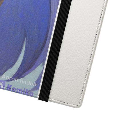 Anime Bunny Girl Flip Case - Purple Long-Haired Character Phone Wallet
