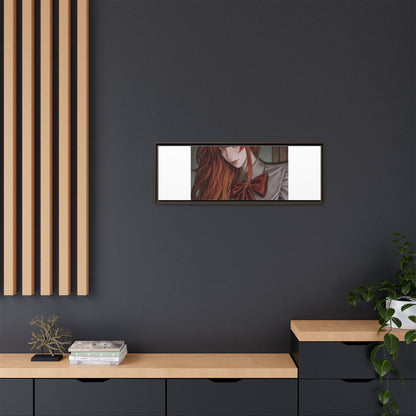 Framed Matte Canvas Print — Gothic Redhead Portrait