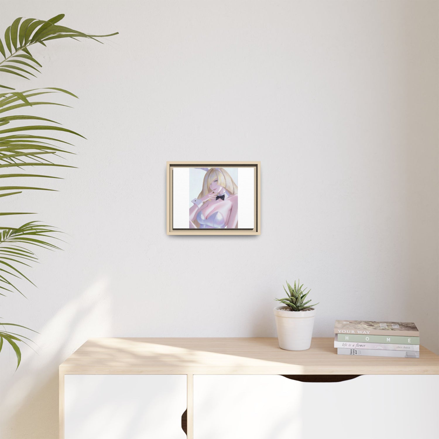 Bunny Girl Matte Canvas Print Framed — Sexy Anime Art Wall Decor