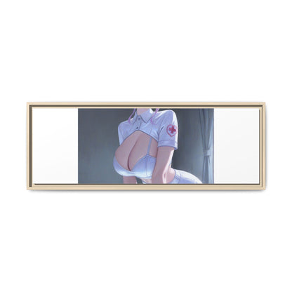 Sexy Anime Nurse Matte Canvas Print (Framed)