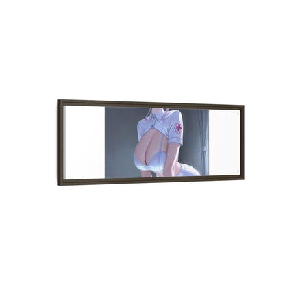 Sexy Anime Nurse Matte Canvas Print (Framed)