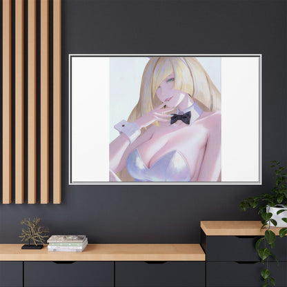 Bunny Girl Matte Canvas Print Framed — Sexy Anime Art Wall Decor