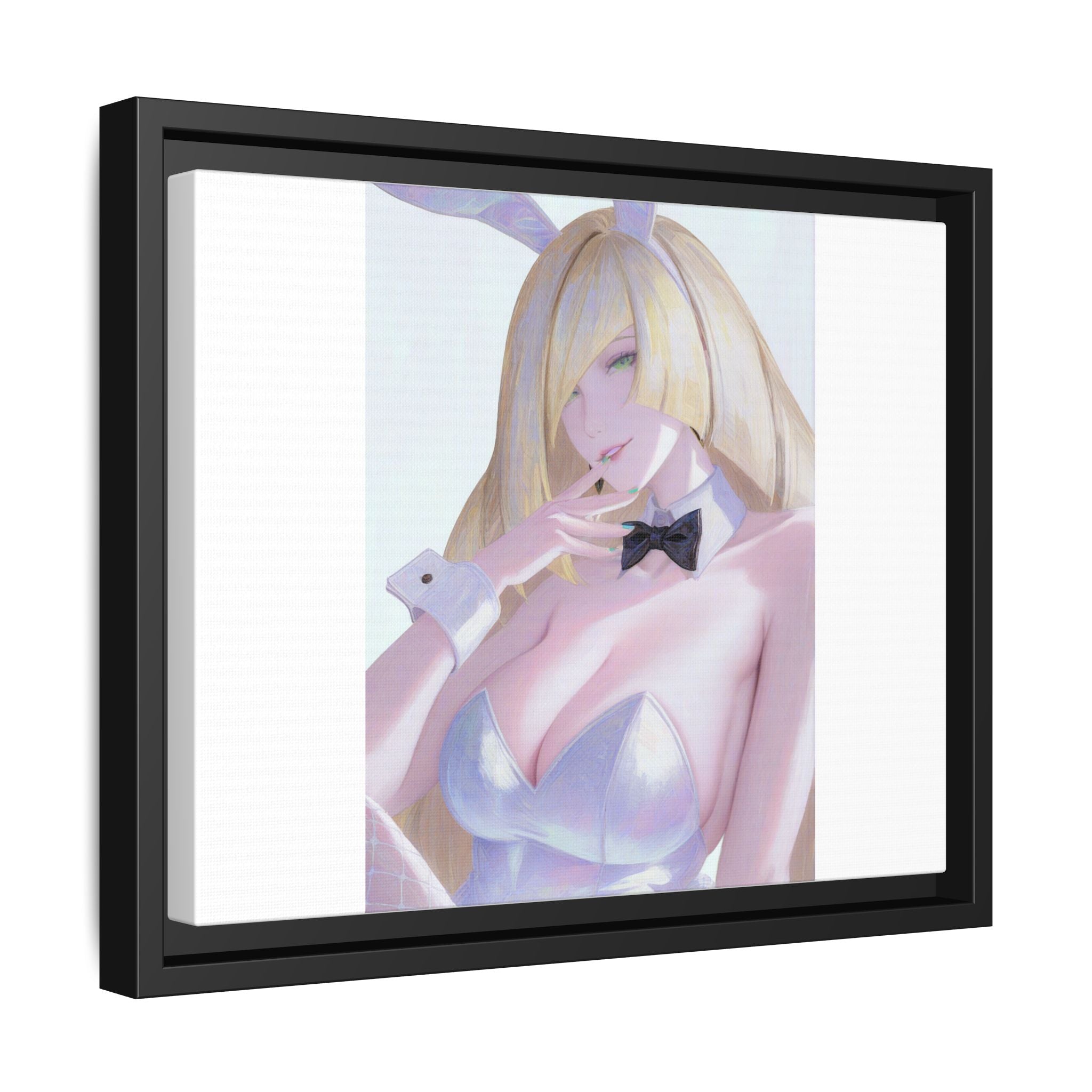 Bunny Girl Matte Canvas Print Framed — Sexy Anime Art Wall Decor