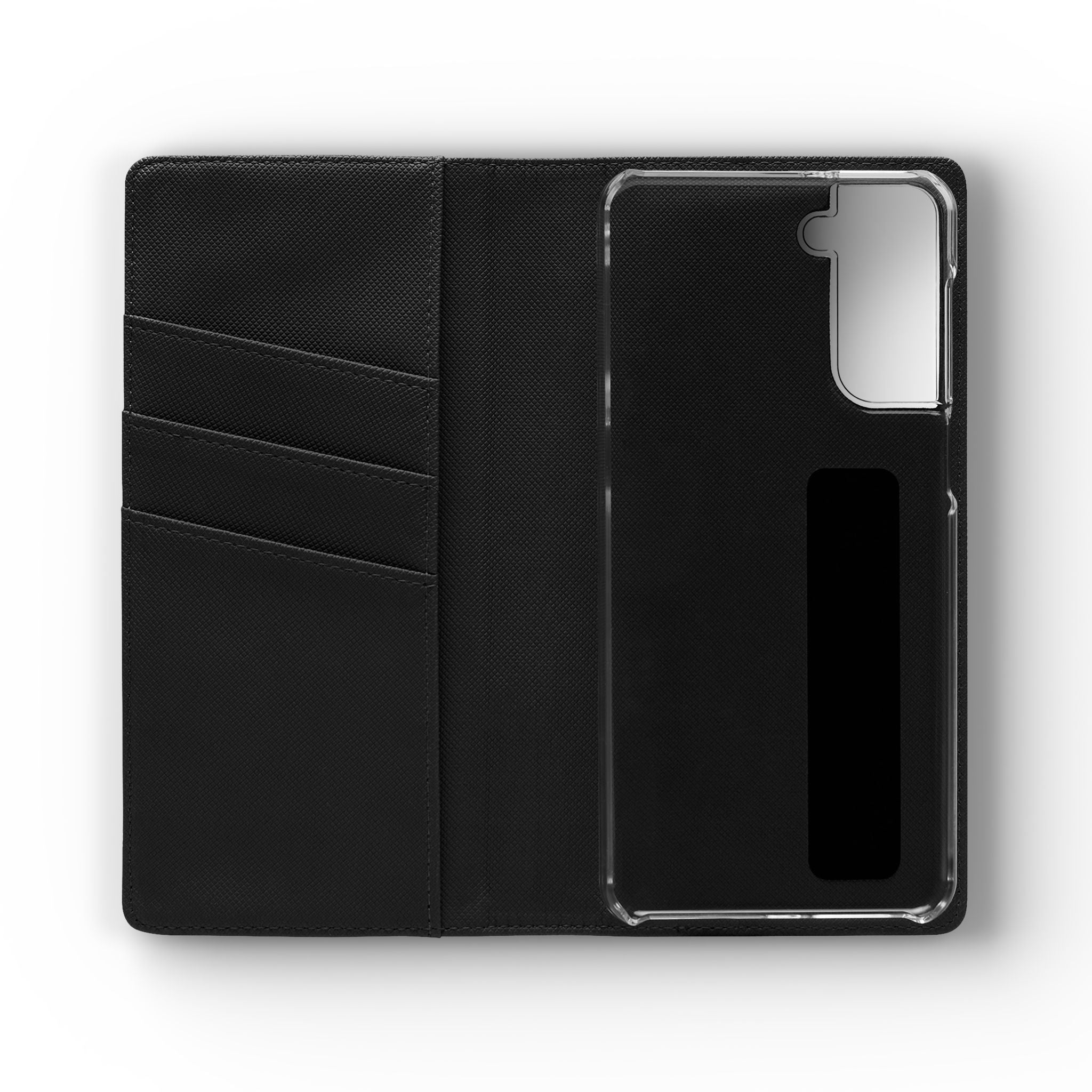 Anime Bunny Girl Flip Case - Purple Long-Haired Character Phone Wallet