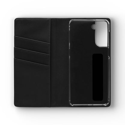 Anime Bunny Girl Flip Case - Purple Long-Haired Character Phone Wallet