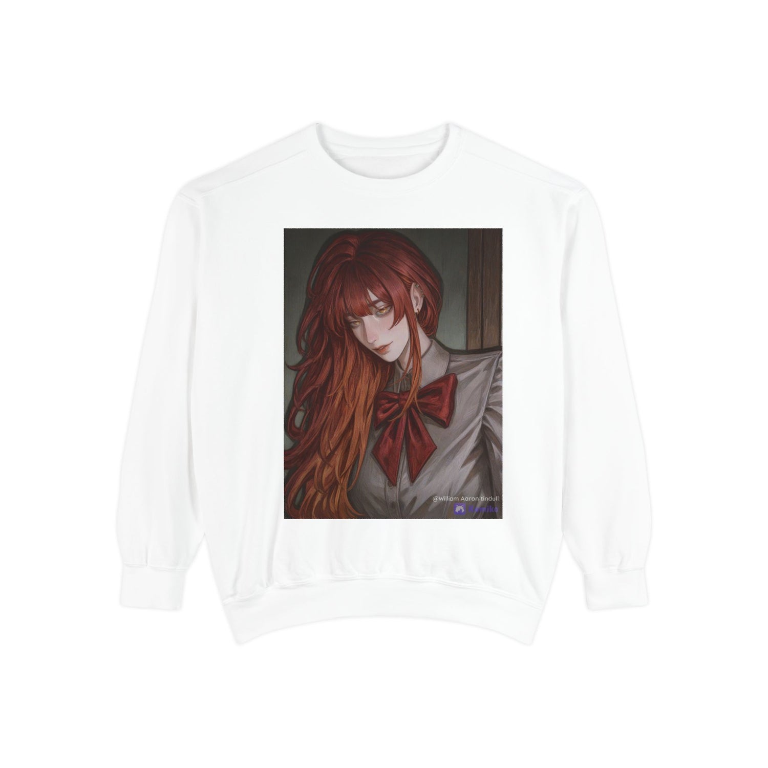 Anime Red-Headed Girl Sweatshirt — Gothic Schoolgirl Art Pullover
