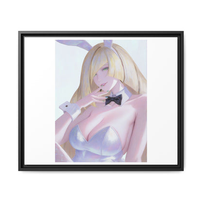 Bunny Girl Matte Canvas Print Framed — Sexy Anime Art Wall Decor