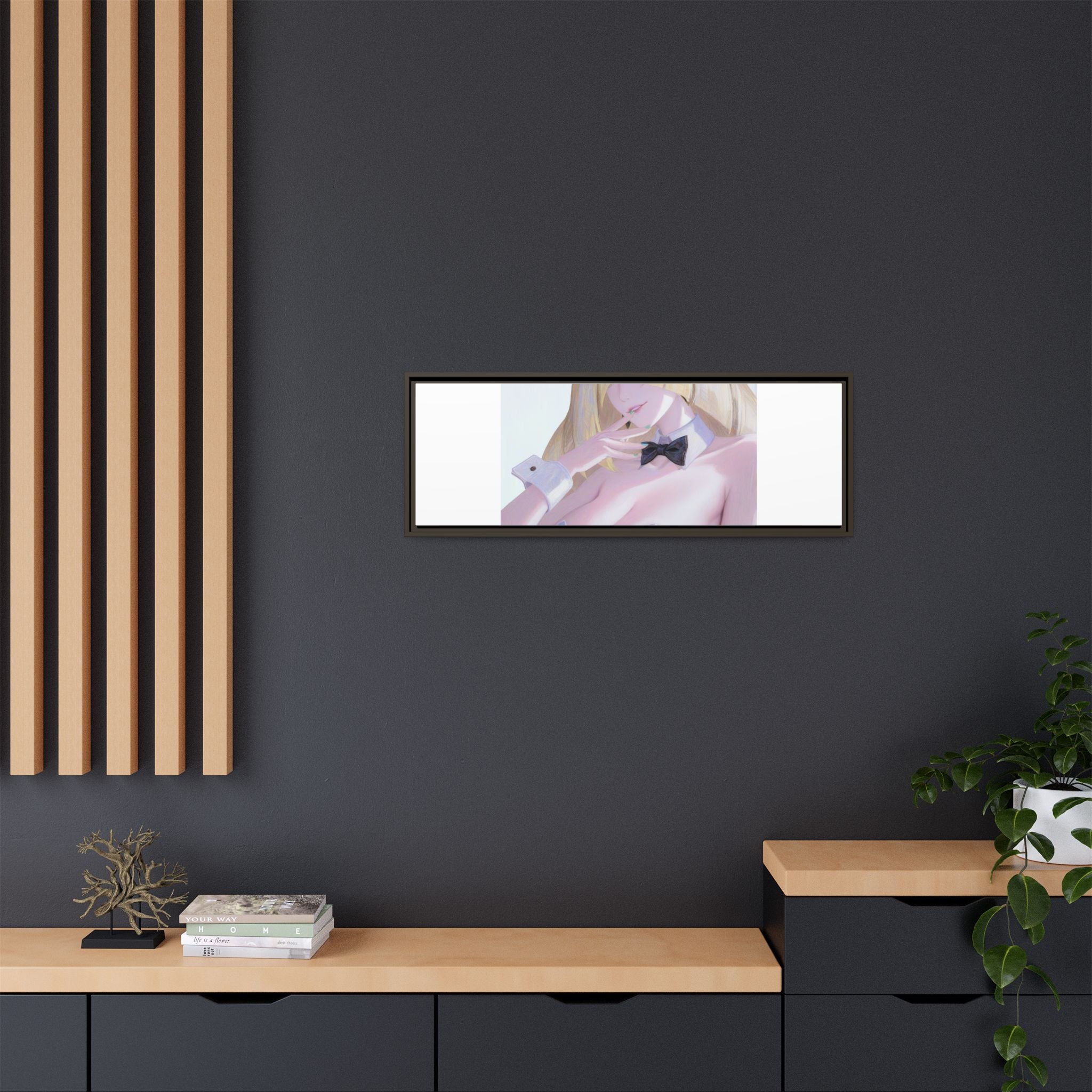 Bunny Girl Matte Canvas Print Framed — Sexy Anime Art Wall Decor