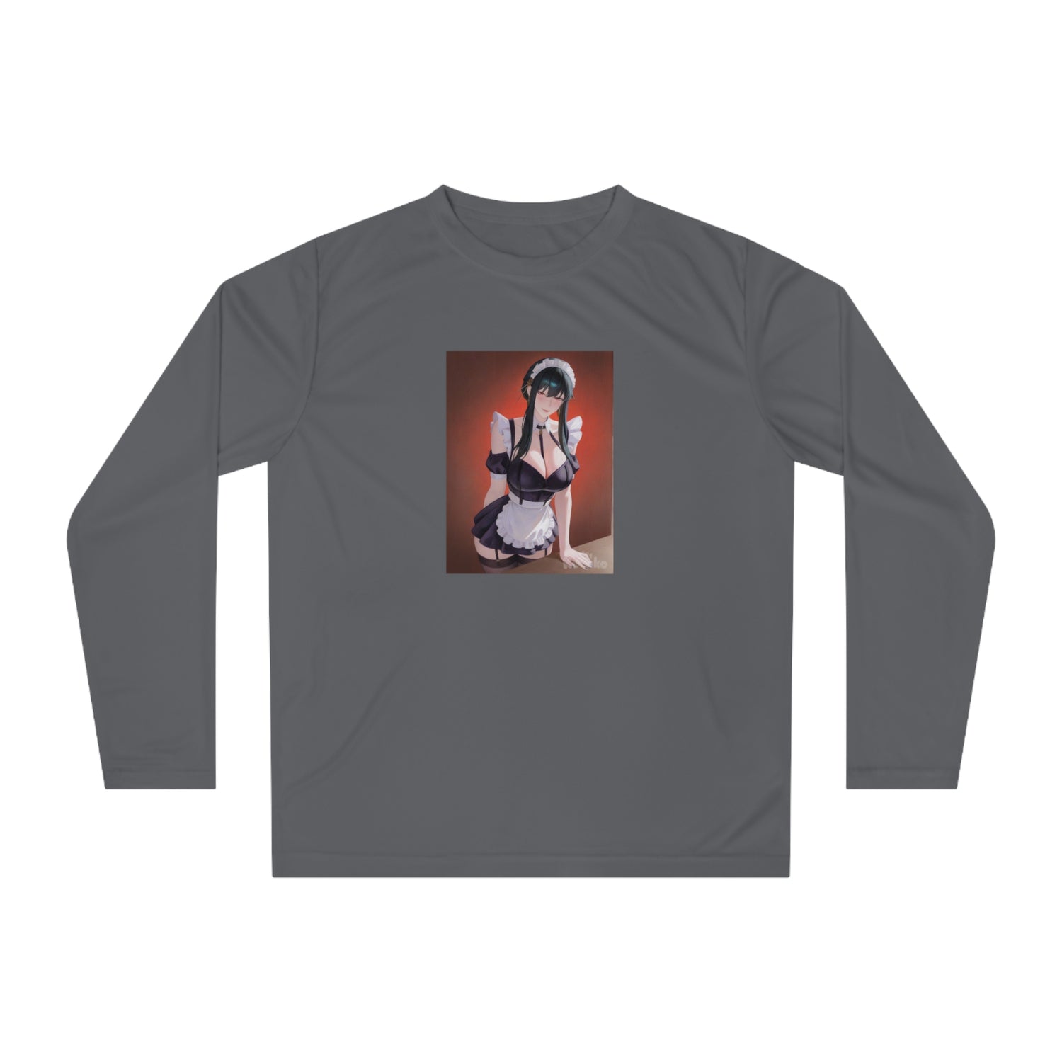 Anime Maid Long Sleeve Shirt — Cute Kawaii Maid Illustration