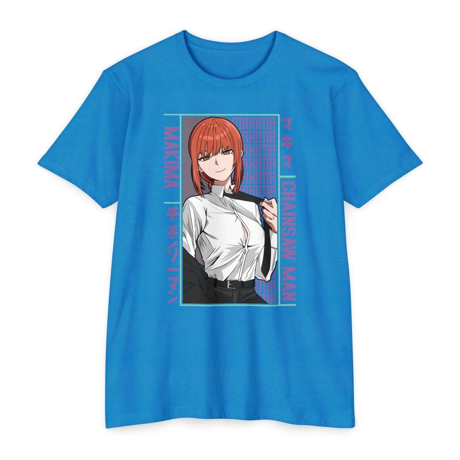 Makima Chainsaw Man Anime Graphic T-Shirt — Japanese Text Design