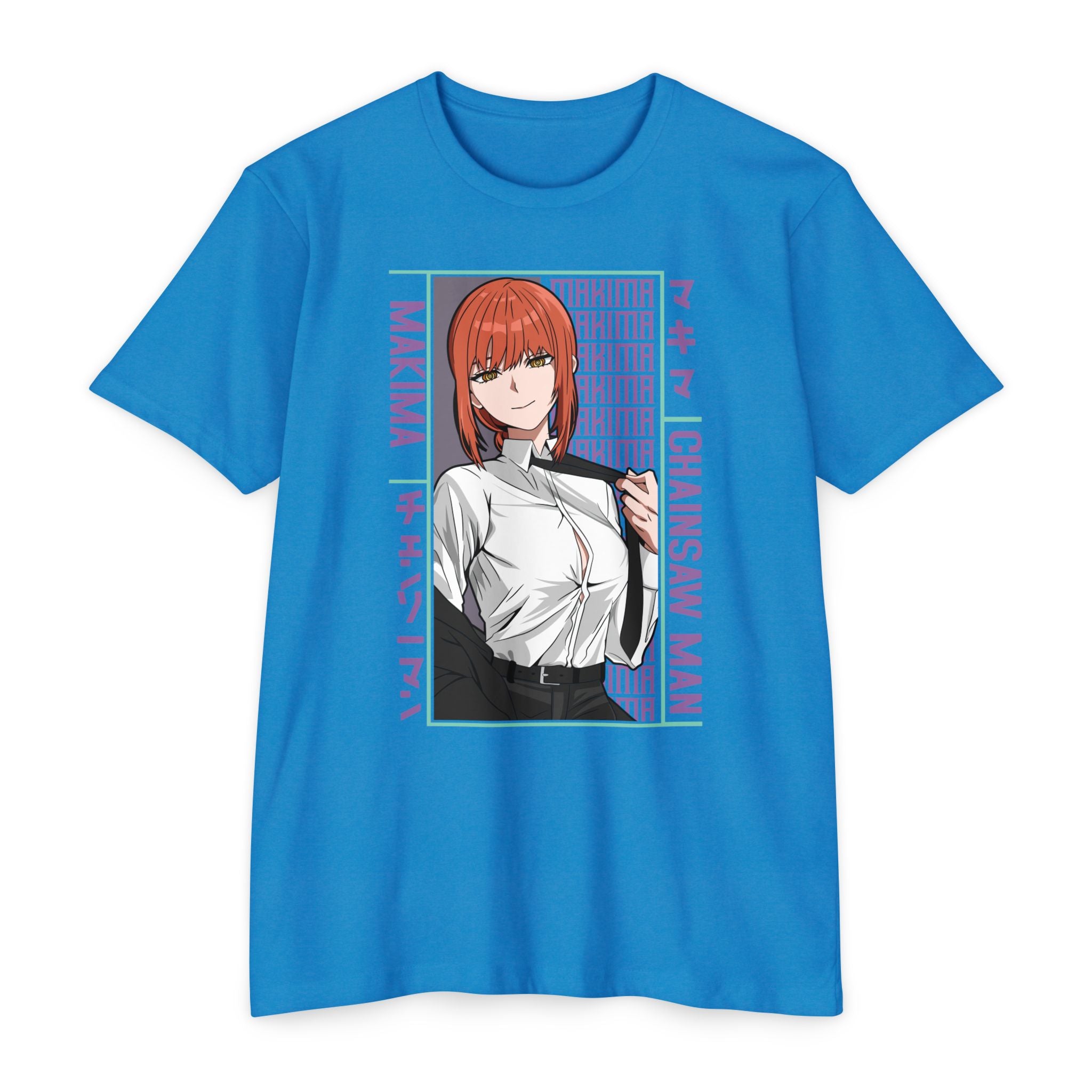 Makima Chainsaw Man Anime Graphic T-Shirt — Japanese Text Design