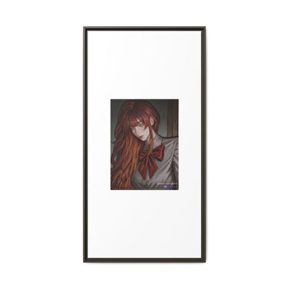 Framed Matte Canvas Print — Gothic Redhead Portrait