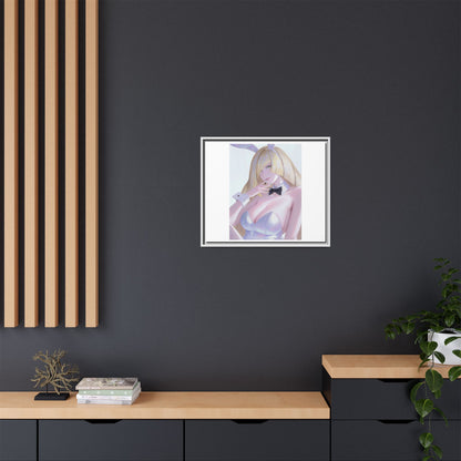 Bunny Girl Matte Canvas Print Framed — Sexy Anime Art Wall Decor