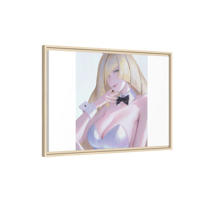 Bunny Girl Matte Canvas Print Framed — Sexy Anime Art Wall Decor