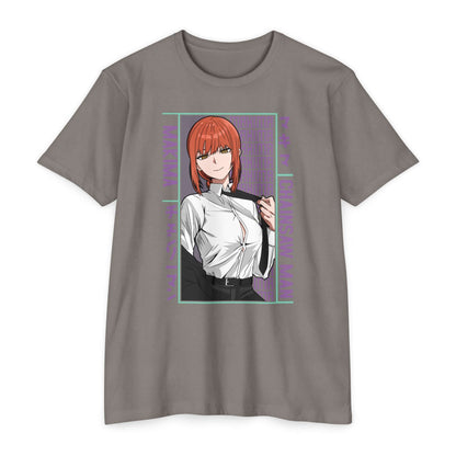 Makima Chainsaw Man Anime Graphic T-Shirt — Japanese Text Design