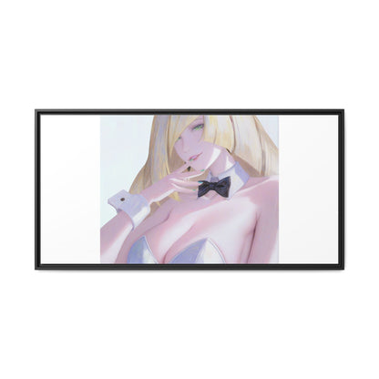 Bunny Girl Matte Canvas Print Framed — Sexy Anime Art Wall Decor