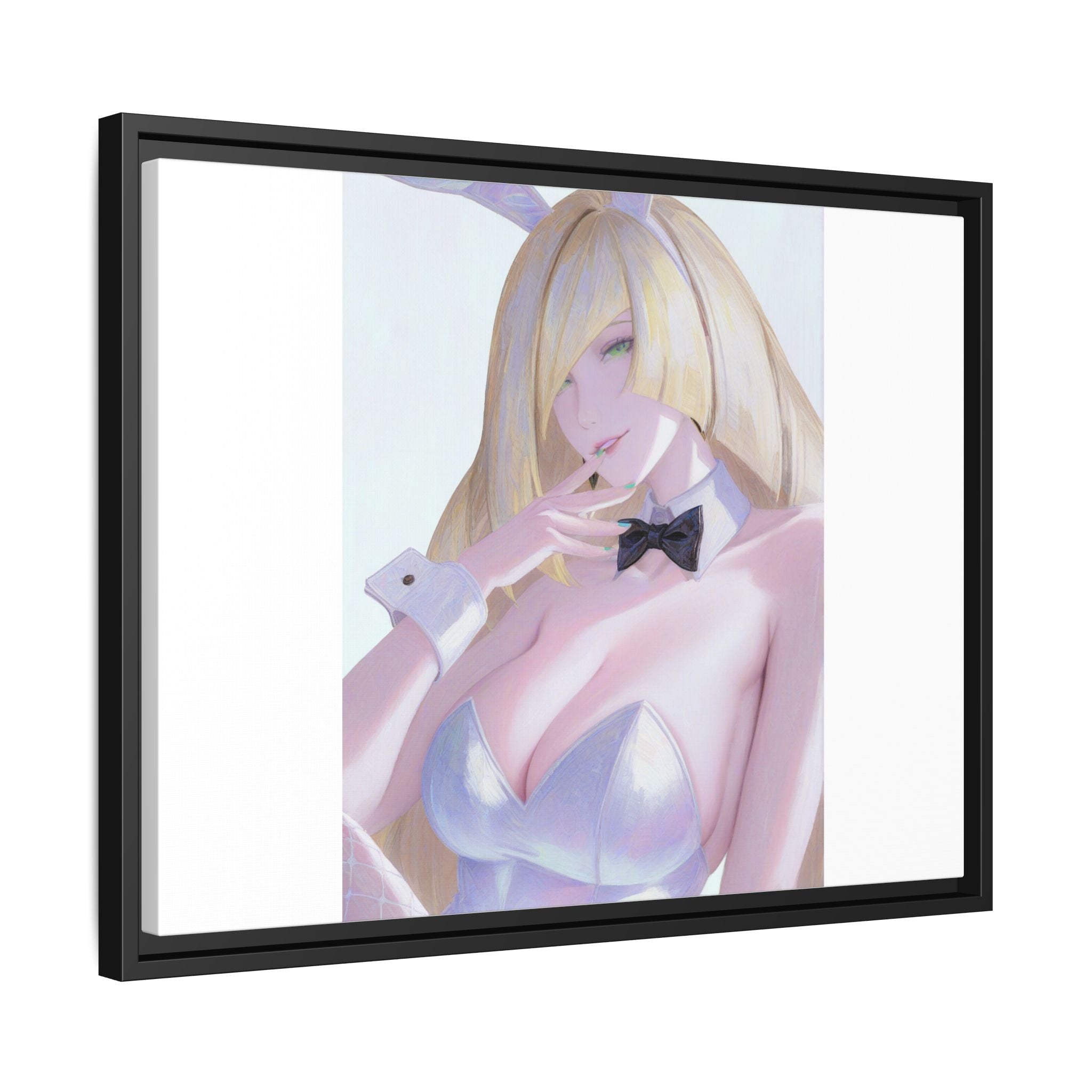 Bunny Girl Matte Canvas Print Framed — Sexy Anime Art Wall Decor
