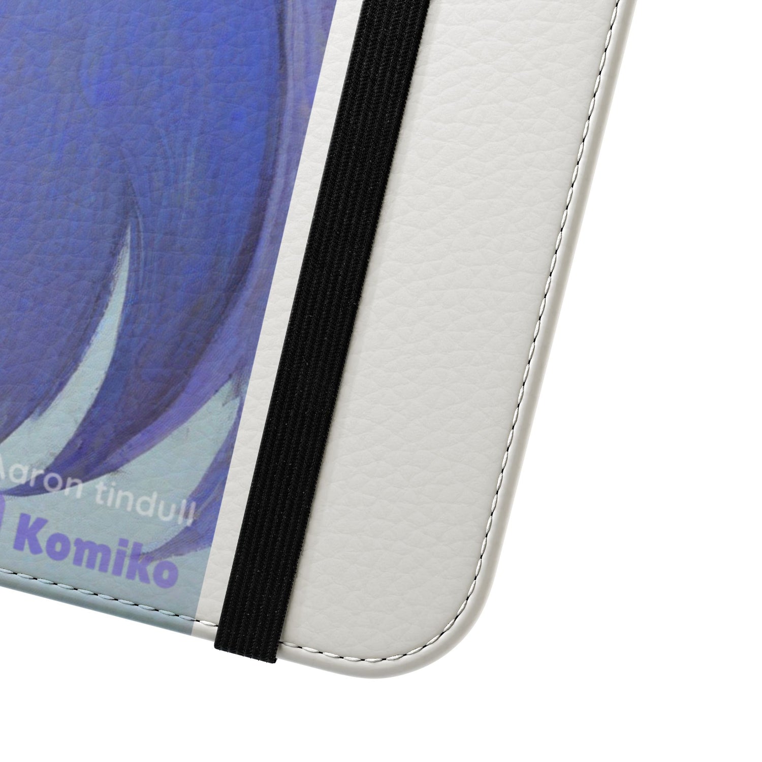 Anime Bunny Girl Flip Case - Purple Long-Haired Character Phone Wallet